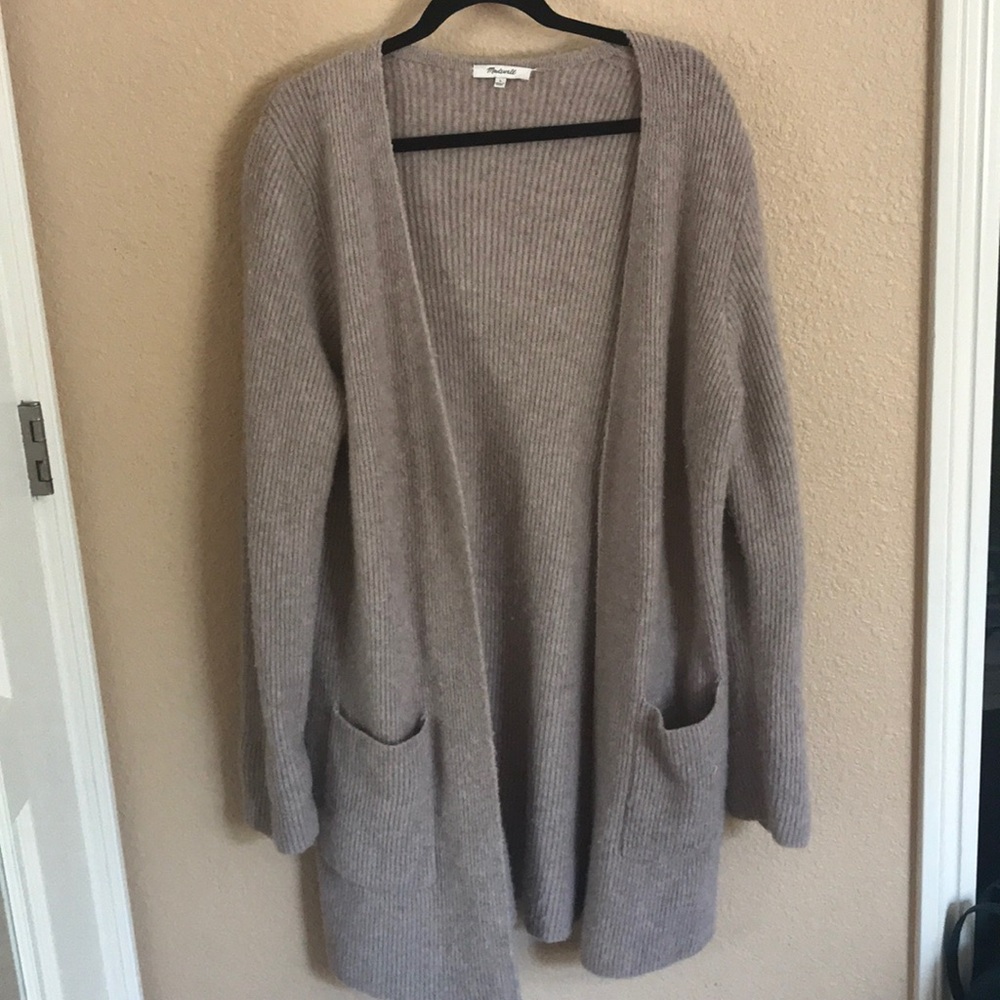 Madewell long light brown/tan cardigan size L